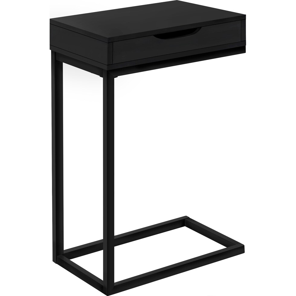 hugh black accent table   