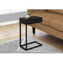 hugh black accent table   