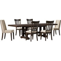 hughes dark brown  pc dining room   