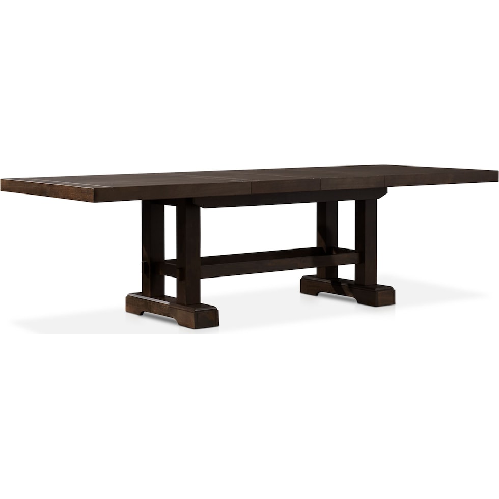 hughes dark brown dining table   