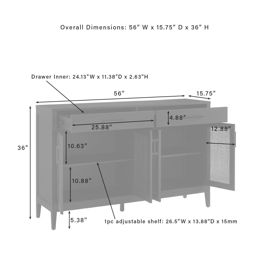 hugo dark brown sideboard   