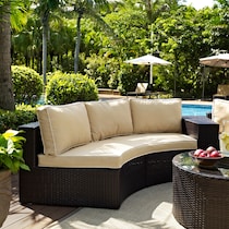 huntington brown outdoor sectional   