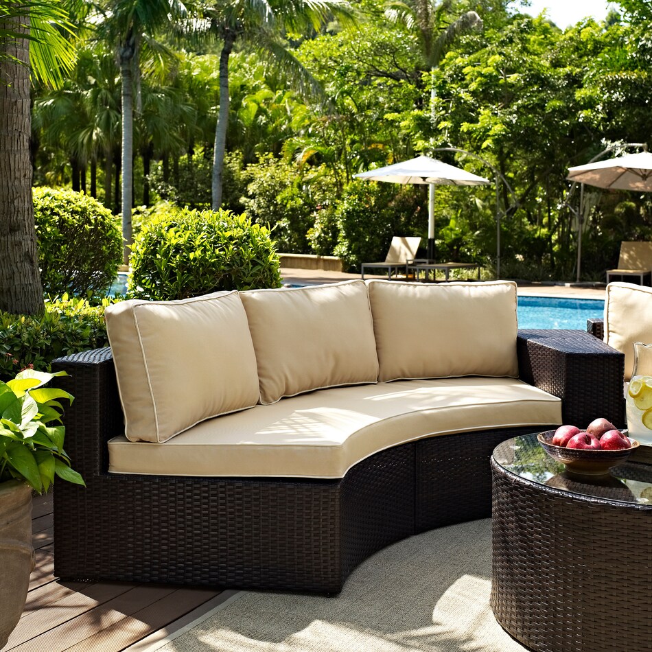 huntington brown outdoor sectional   