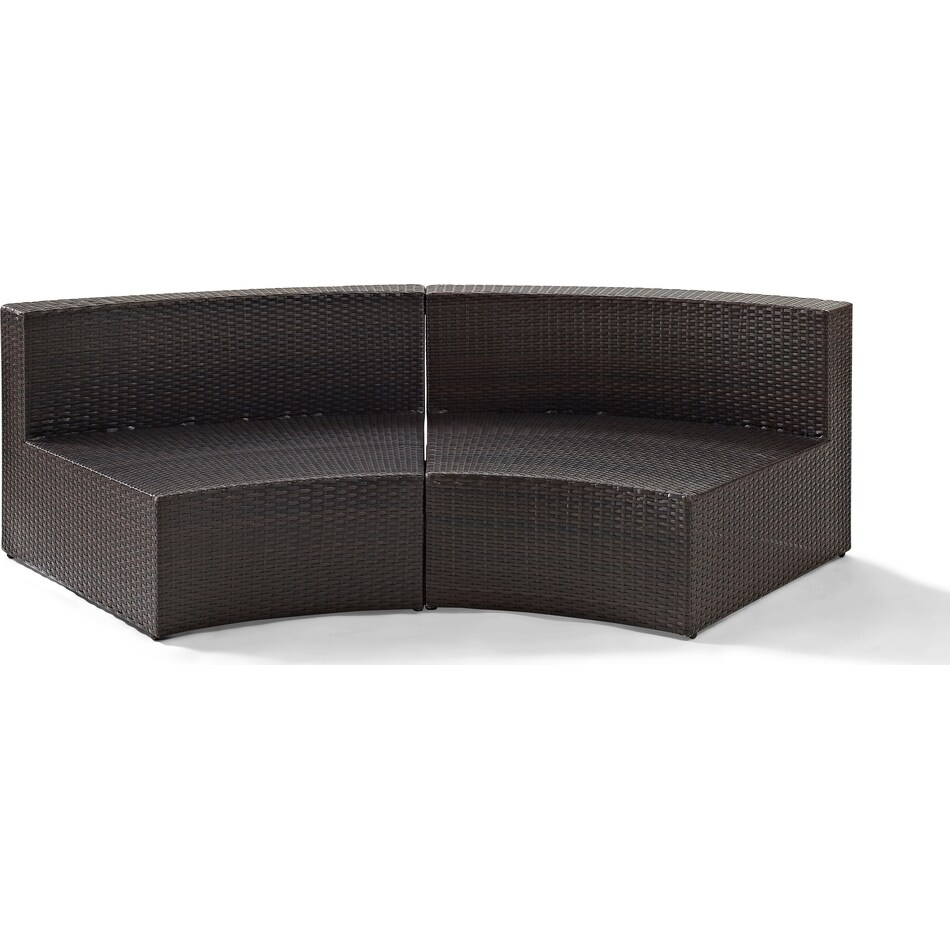 huntington brown outdoor sectional   