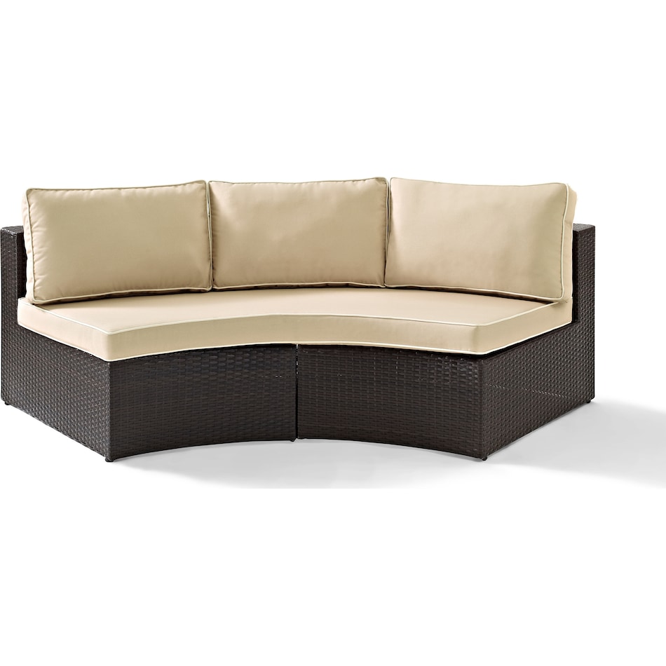huntington brown outdoor sofa   