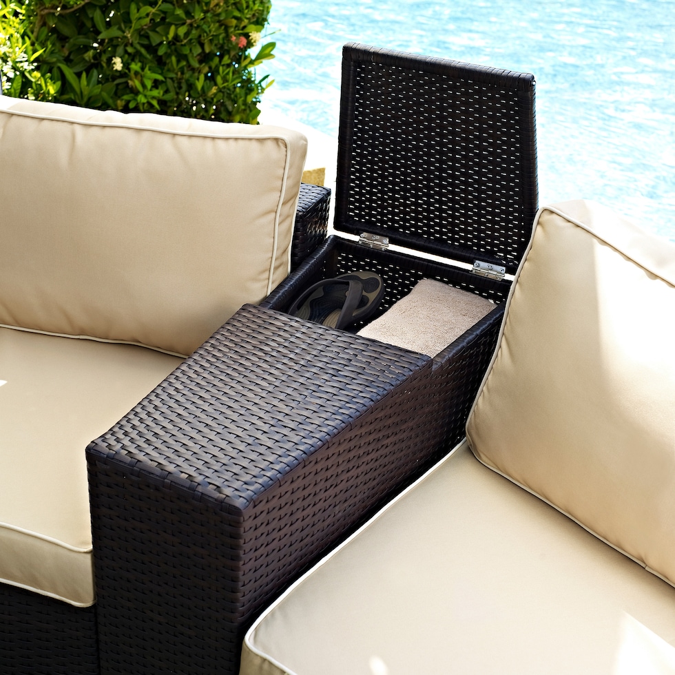 huntington dark brown outdoor storage   