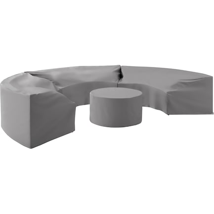 Huntington Outdoor 4-Piece Furniture Cover Set - Gray