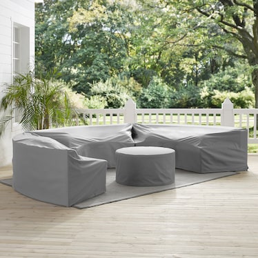 Huntington Outdoor 4-Piece Furniture Cover Set - Gray