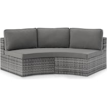 huntington gray outdoor sofa   
