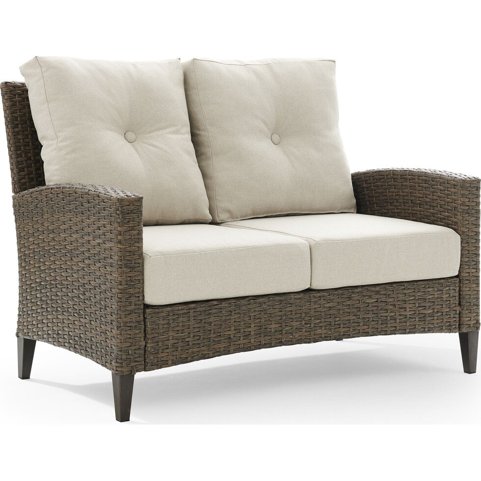 huron light brown outdoor chair set   