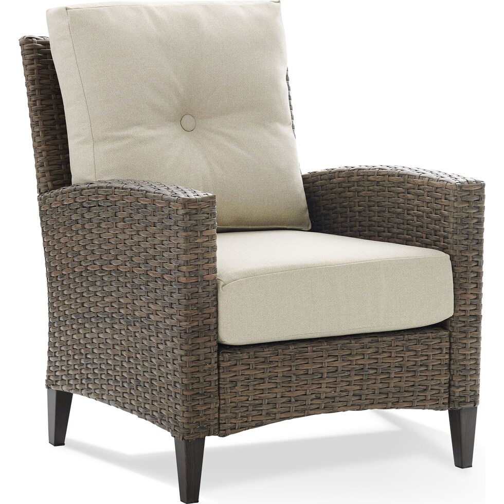 huron light brown outdoor chair set   