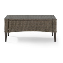 huron light brown outdoor loveseat set   