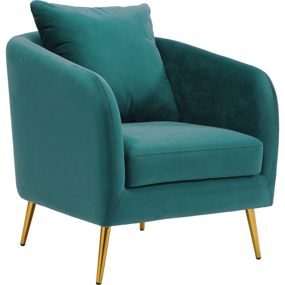 hutton blue accent chair   