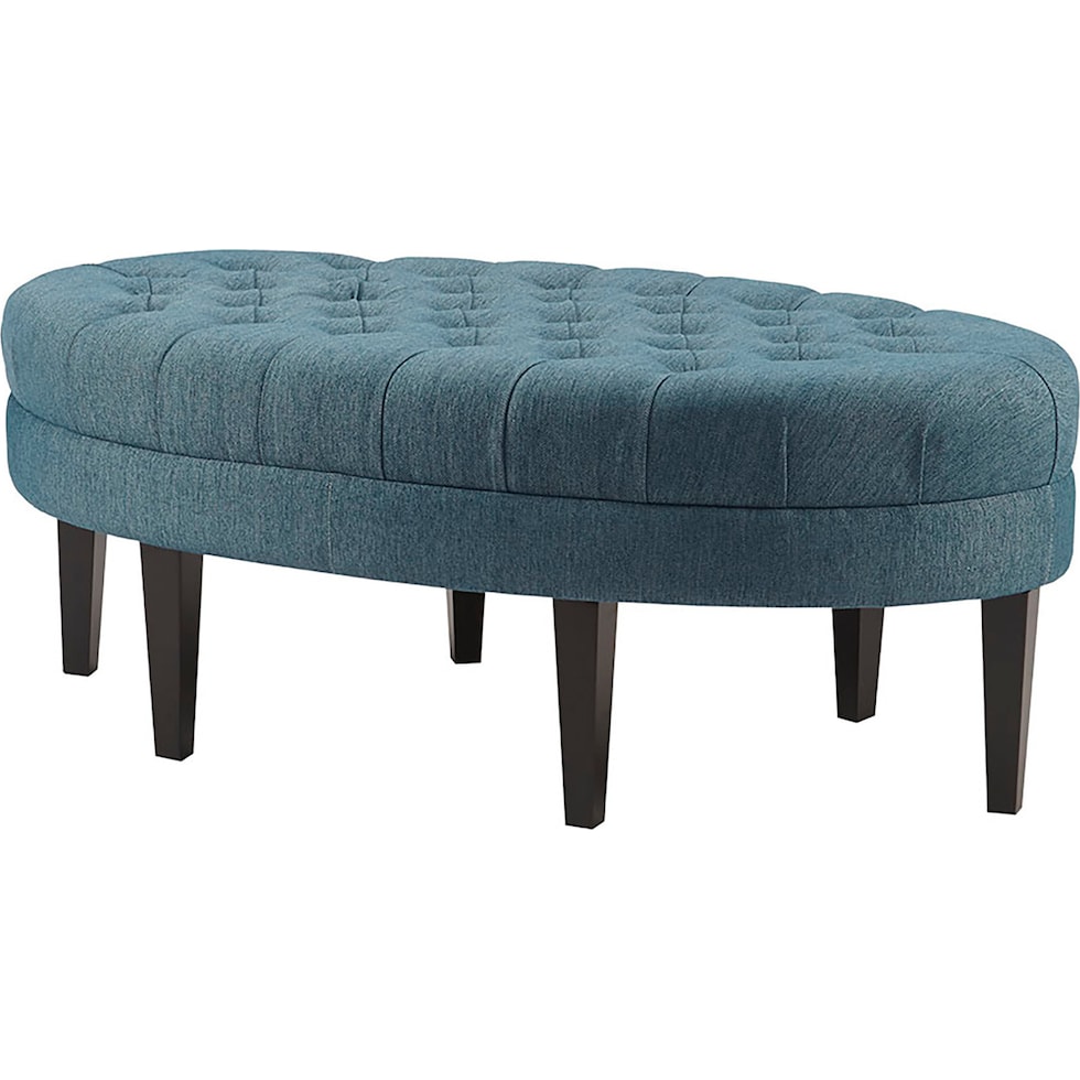 idris blue ottoman   