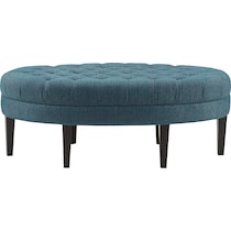 idris blue ottoman   