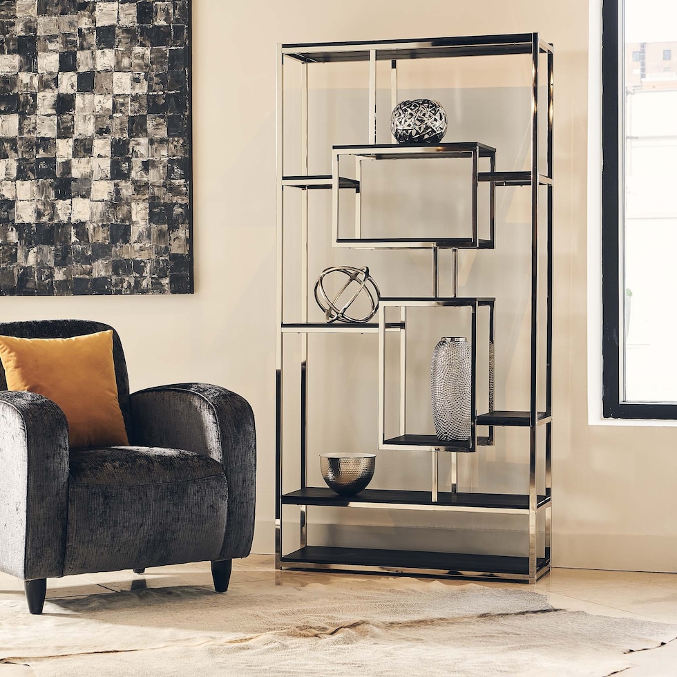 ignatius silver bookcase   