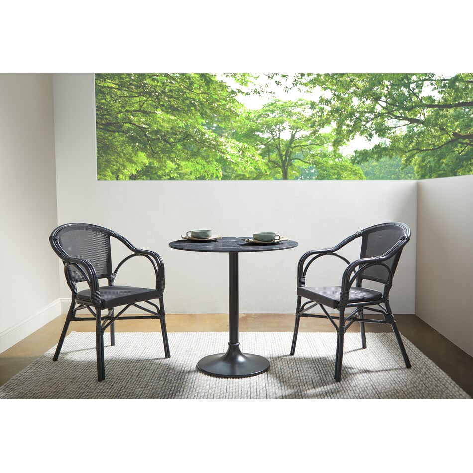 ilyse black dining table   