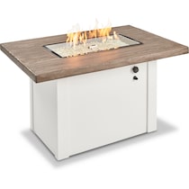 indio white wood fire pit   