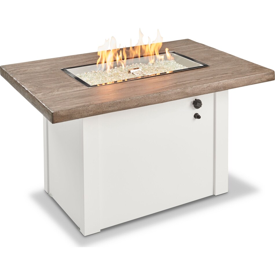 indio white wood fire pit   