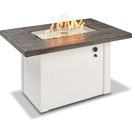 Indio Gas Fire Table - White Stone