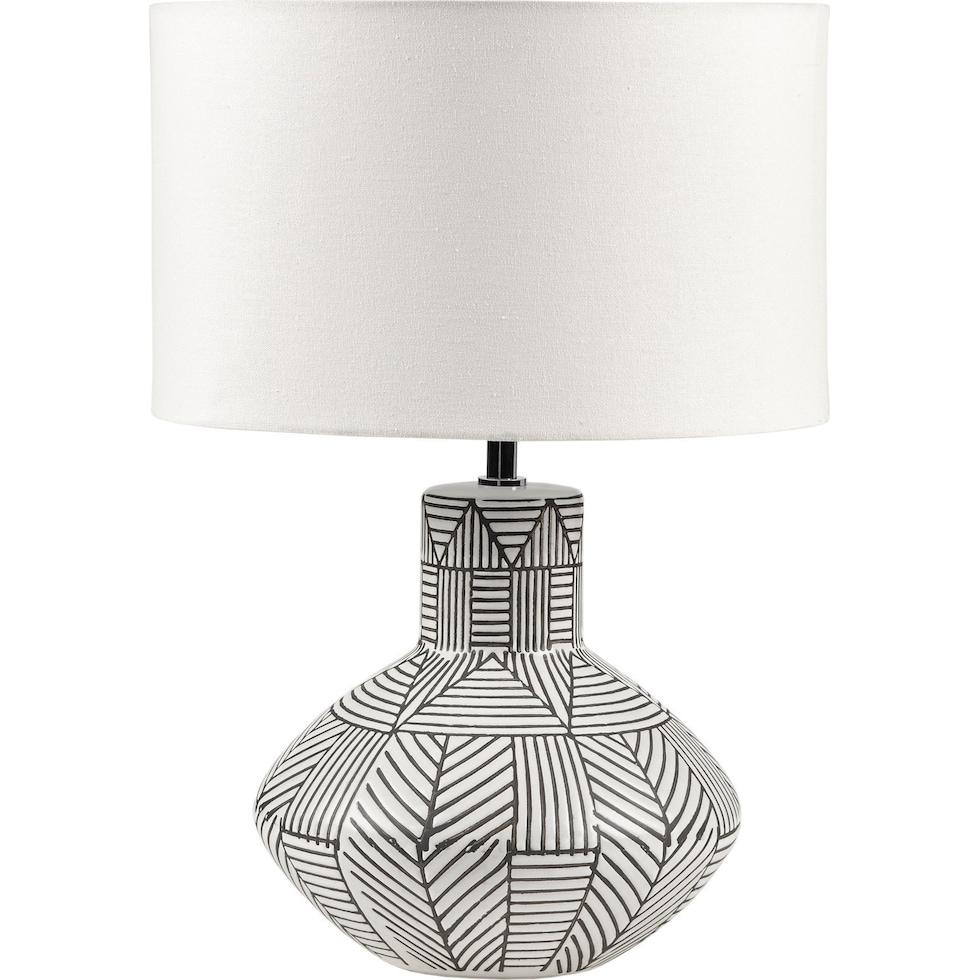 indio white table lamp   