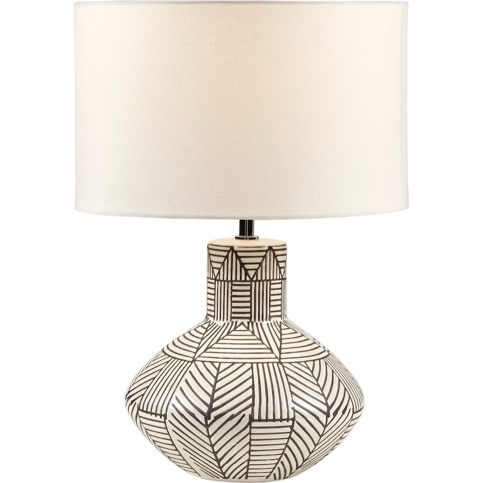 indio white table lamp   