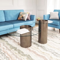 industry gold end table   