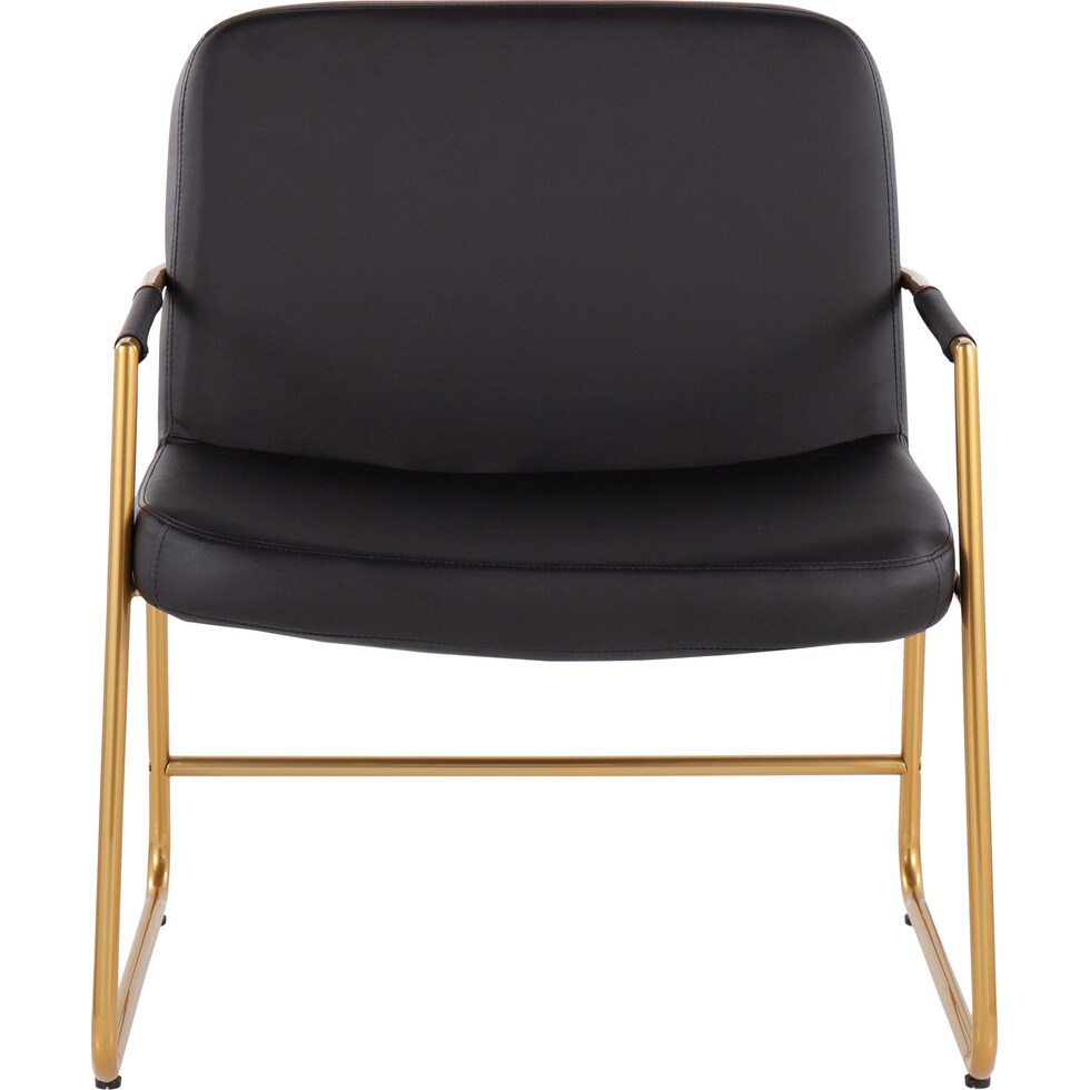 inessa black gold accent chair   