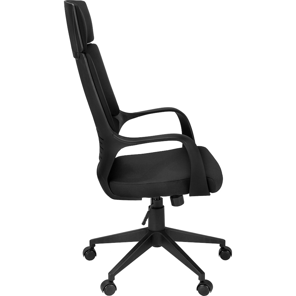 inez black desk chair   