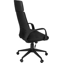 inez black desk chair   