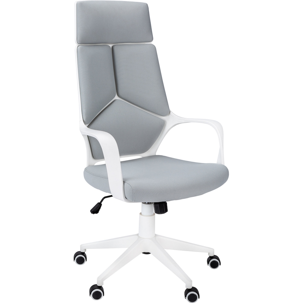 inez white gray desk chair   