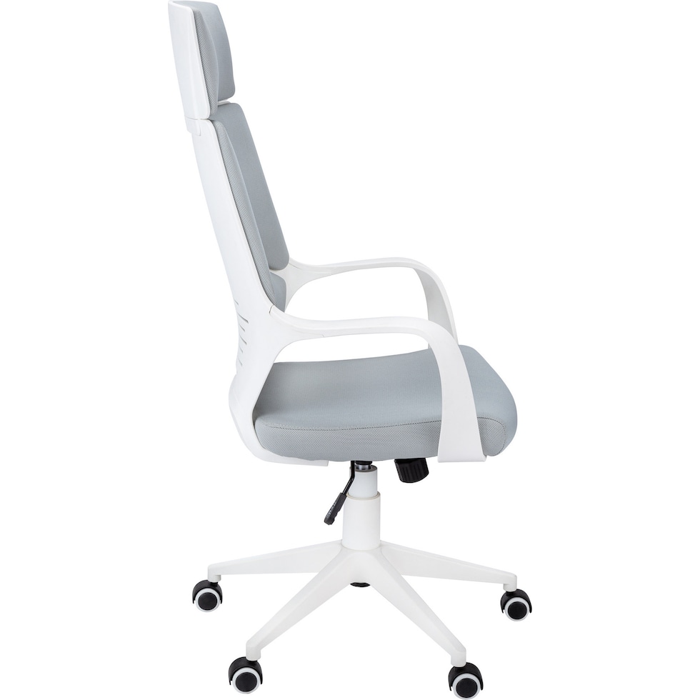 inez white gray desk chair   