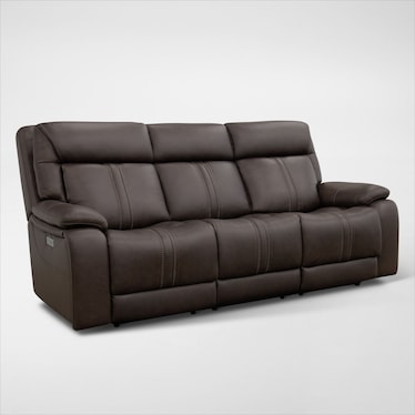 Infinity Triple-Power Reclining Sofa and Loveseat with Immersive Sound - Brown