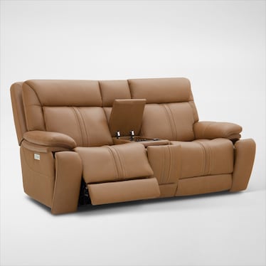 Infinity Triple-Power Reclining Loveseat with Immersive Sound - Camel