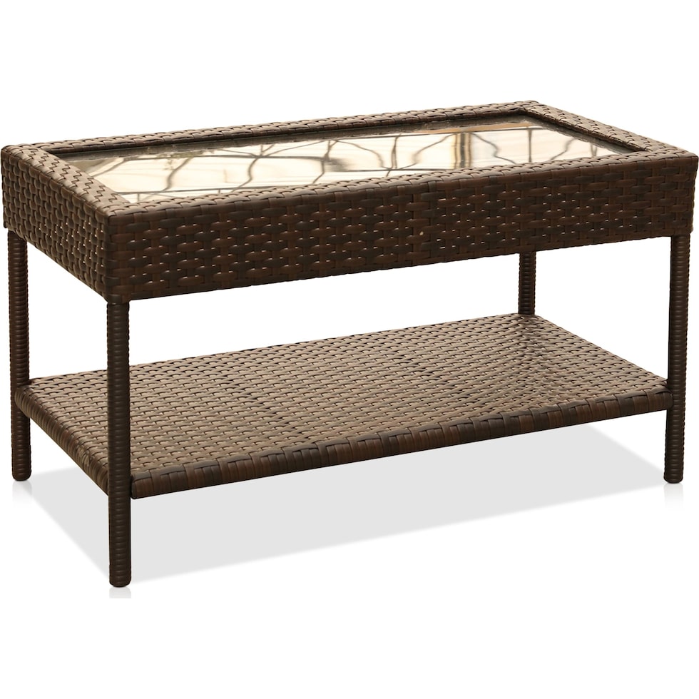 inlet dark brown outdoor coffee table   