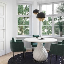 innsbruck white dining table   