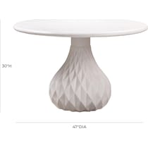 innsbruck white dining table   