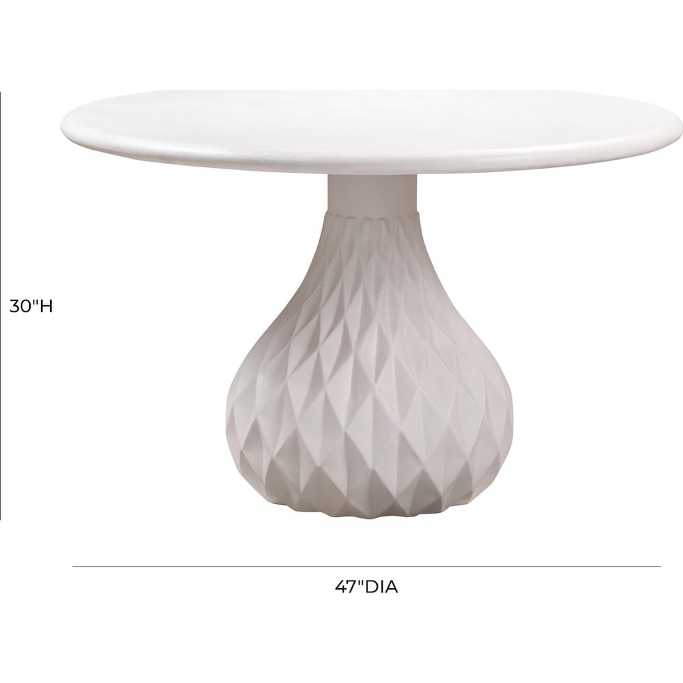 innsbruck white dining table   