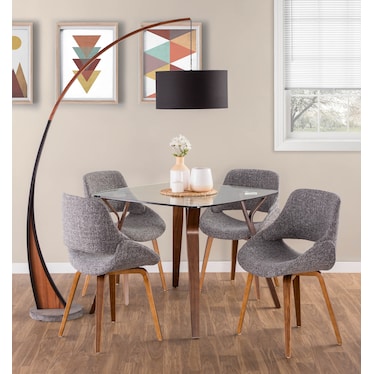 Inwood Floor Lamp - Walnut/Black