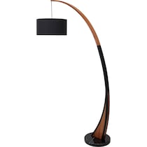 inwood walnut black floor lamp   