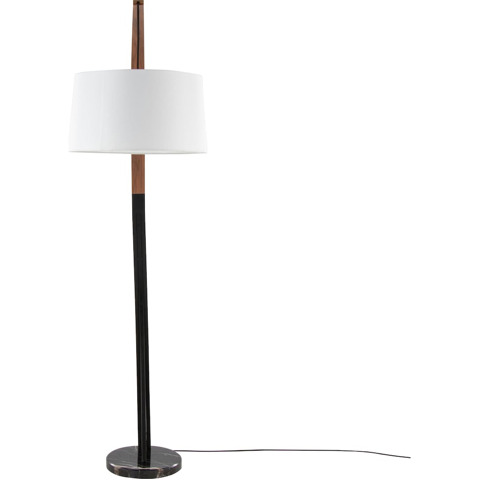inwood white walnut floor lamp   