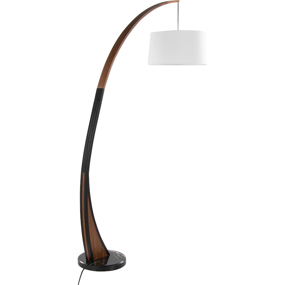 inwood white walnut floor lamp   
