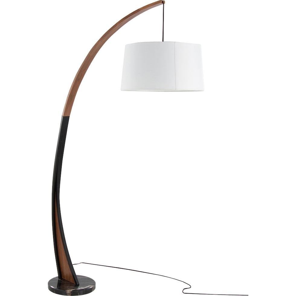inwood white walnut floor lamp   