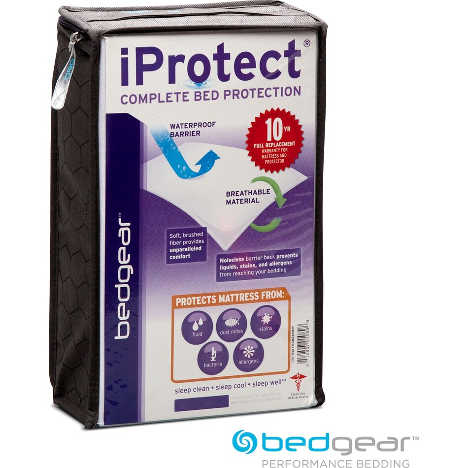 iprotect® white twin mattress protector   