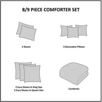 iris gray king bedding set   