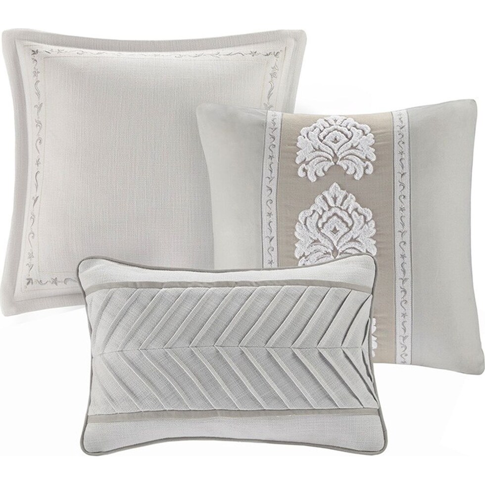 iris gray queen bedding set   