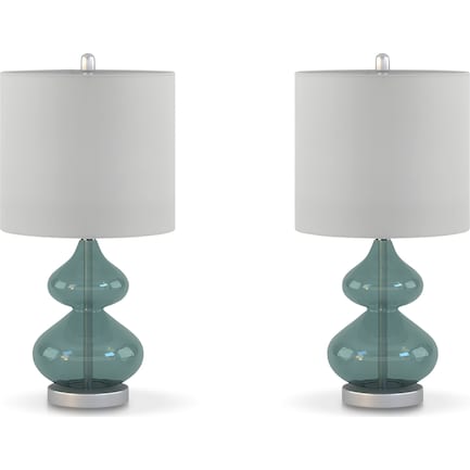 Irvine Set of 2 Table Lamps - Blue