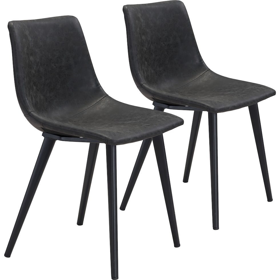 isaac black dining chair   