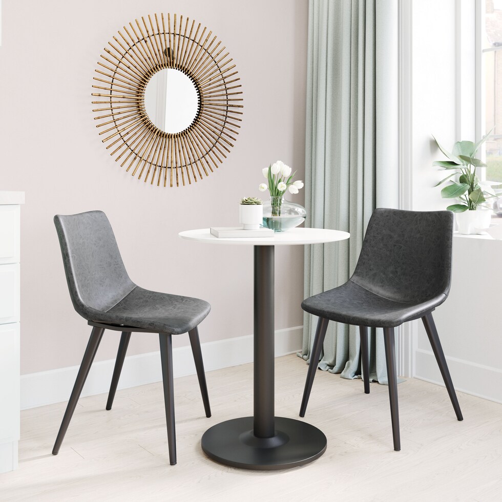 isaac black dining chair   
