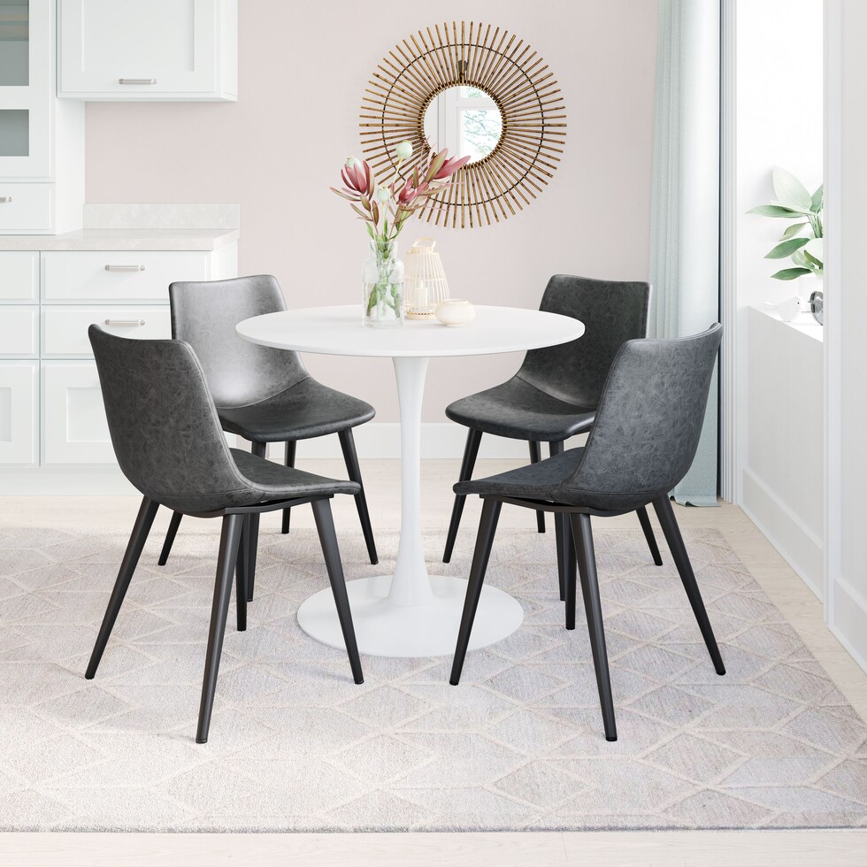 isaac black dining chair   